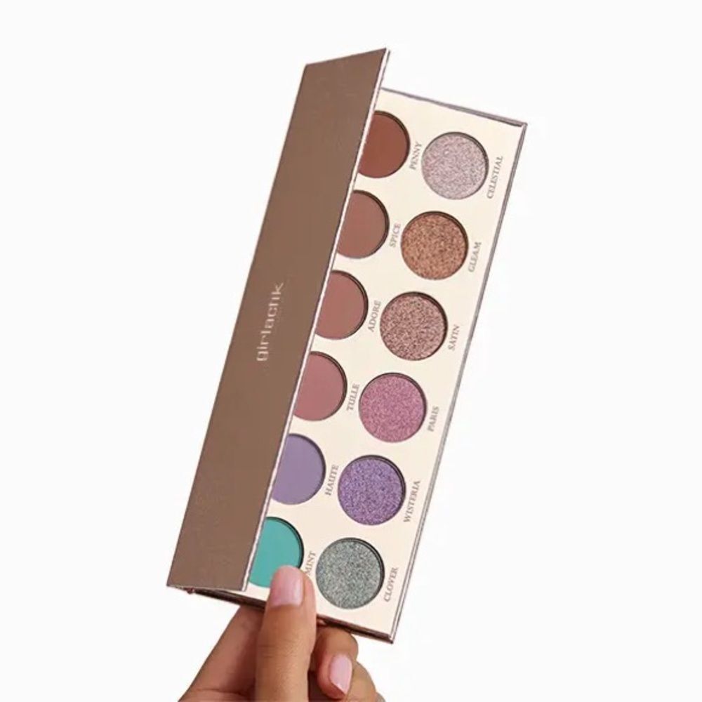 Girlactik Essential Eyeshadow Palette Vol 2 12 Jewel Tone Matte Metallic NIB New
